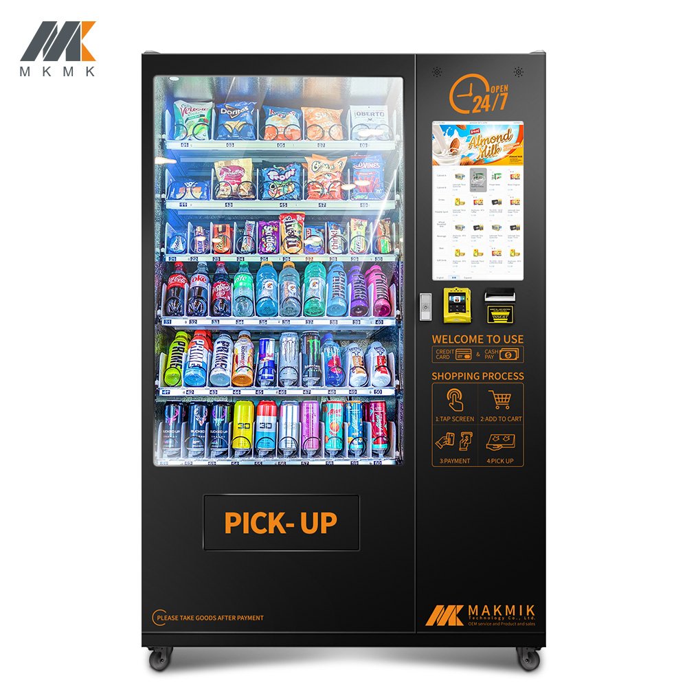 Guangzhou Factory Customized Combo 6 Floors Double-Layer Tempered Glass Snack Vending Machine With Elevator