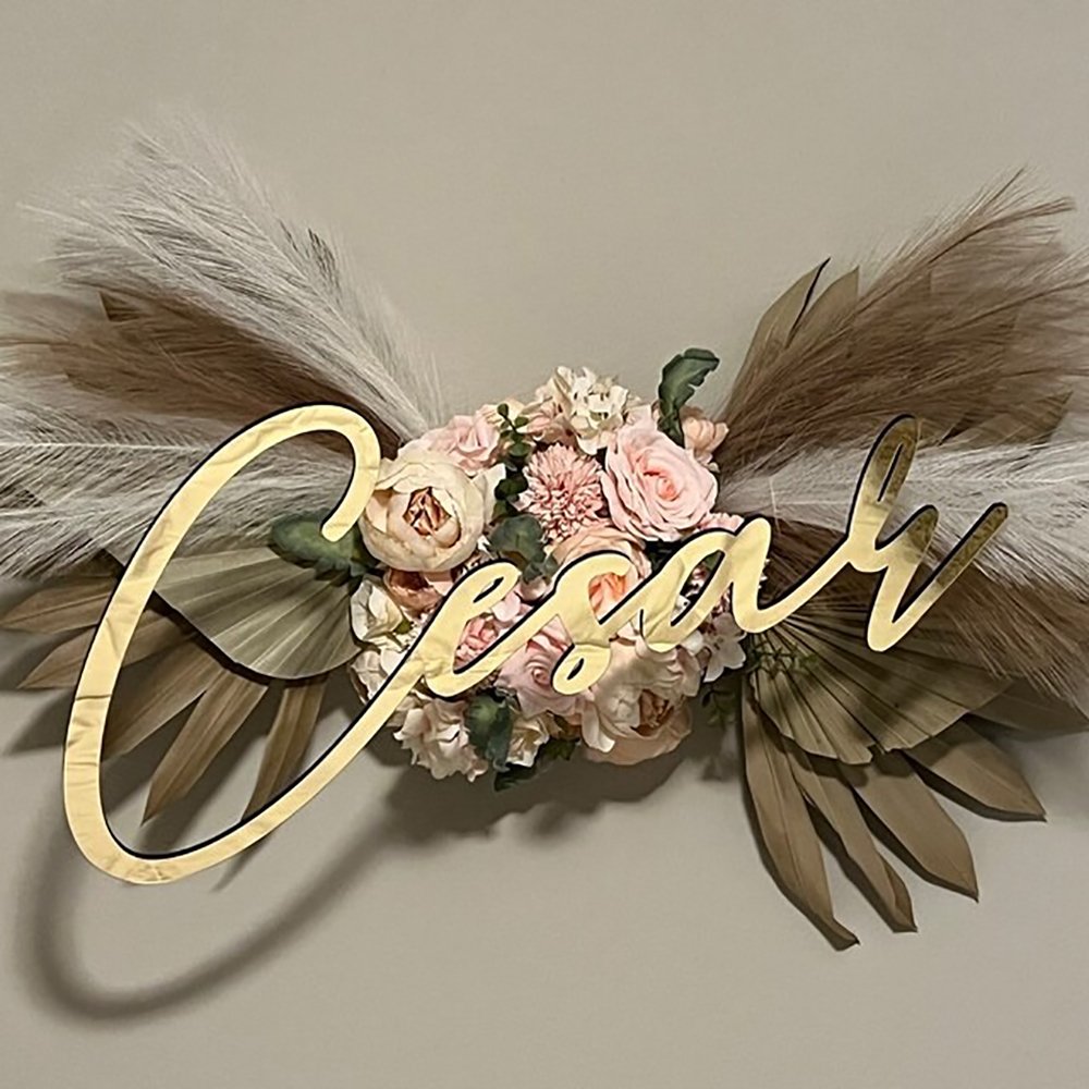 Custom Modern Acrylic Letters Gold Wedding Name Personalized Birthday Party Sign Decor Guest Book Event Signage Company Logo