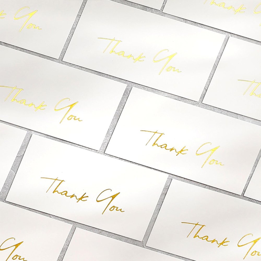 Winoo Design Gold Mini Thank You Card, thank you for your order card, thank you for your support card for the wedding