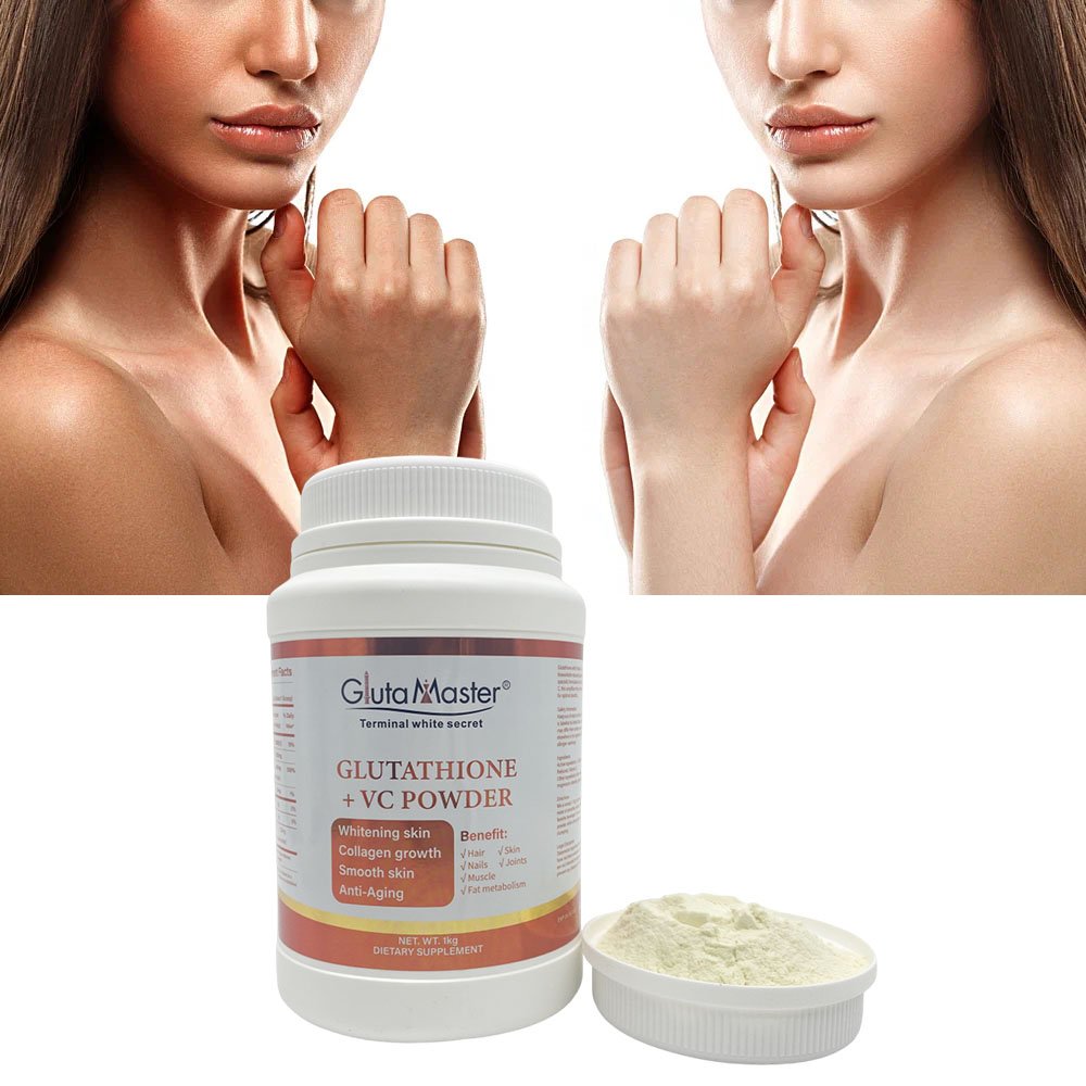 Gluta Master 1KG Glutathione & Vitamine C Powder Whitening Skin Smooth Skin 100% Natural Taste Good Powder for Dink