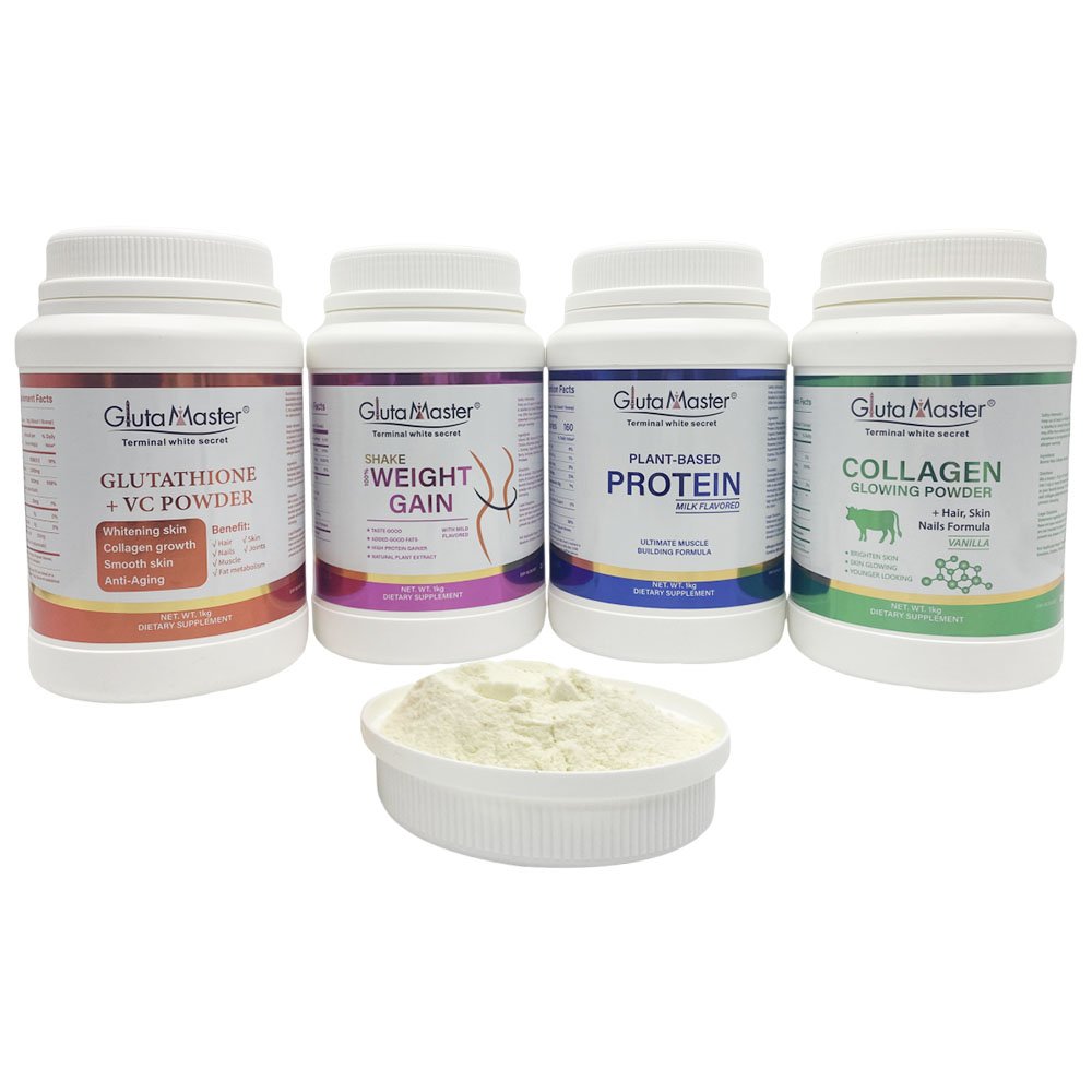 Gluta Master 1KG Glutathione & Vitamine C Powder Whitening Skin Smooth Skin 100% Natural Taste Good Powder for Dink