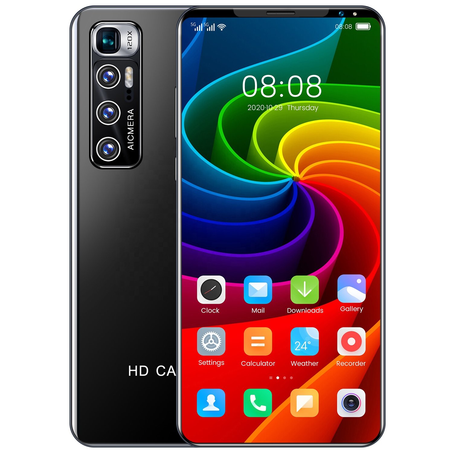 Black Global Support USA Place of Origin 5G LTE 5.5" Smart Display Smartphone 24mp 32MP Mobile Phone16GB 512GB Android Cellphone