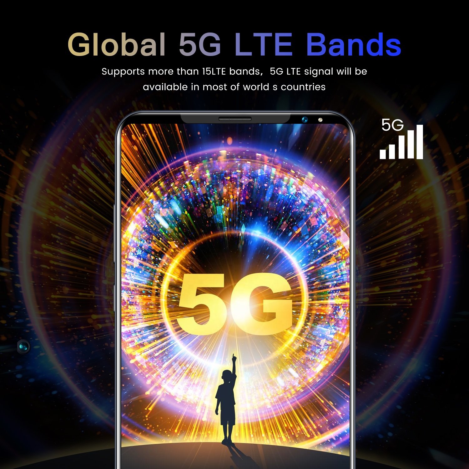 Black Global Support USA Place of Origin 5G LTE 5.5" Smart Display Smartphone 24mp 32MP Mobile Phone16GB 512GB Android Cellphone