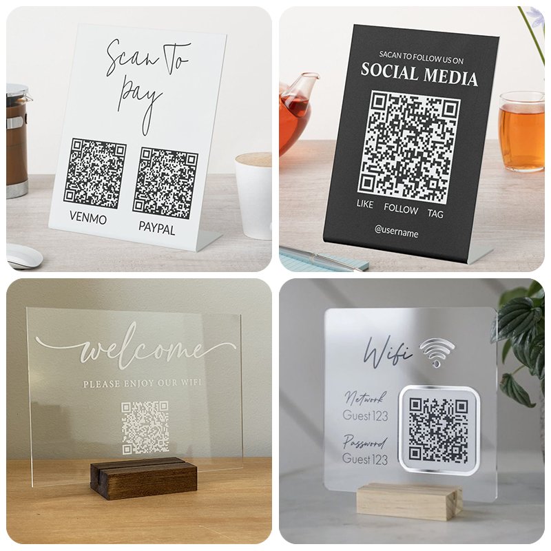 Manufacturer Acrylic Menu Holder Bar Signage Guestbook Wedding Name Place Card Table Top Sign Stand