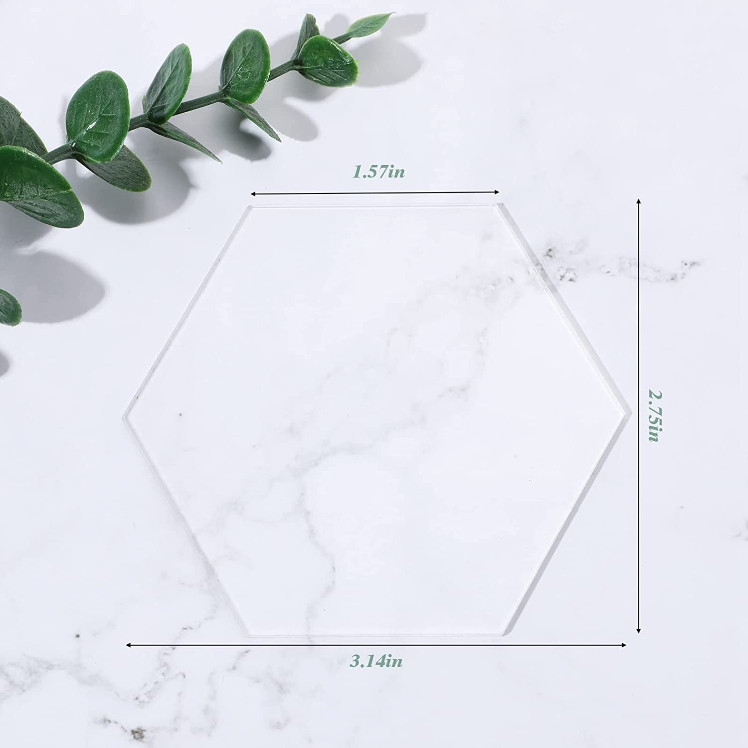 Blank Hexagon Tiles Seating Cards Handwritten Name Plate DIY Clear Acrylic Place Cards Wedding Table Numbers Card