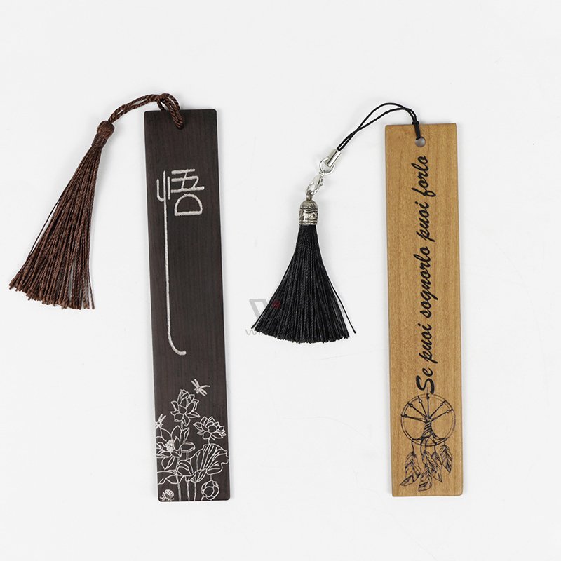 Elegant Book Markers Blank Clear Or Mirror Custom Tags Acrylic Bookmarks With Tassel Table Seat Place Card