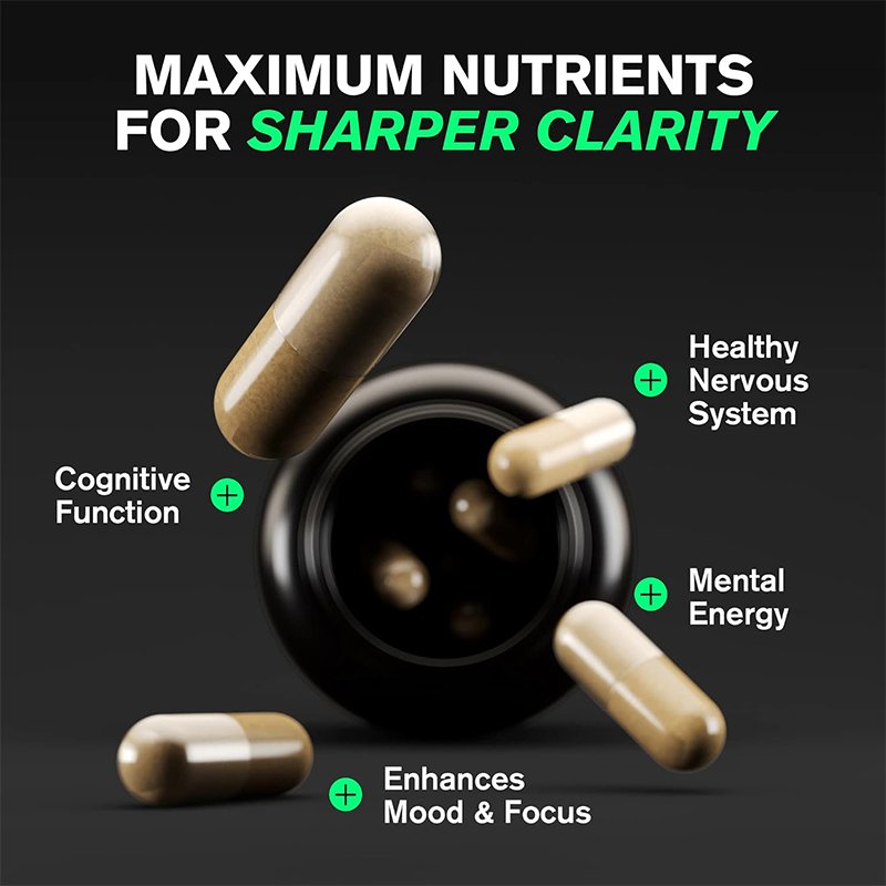 2400 mg Organic Lions Mane Mushroom Capsules,Vegan Brain Booster Focus Pills,Real Lion's Supplement