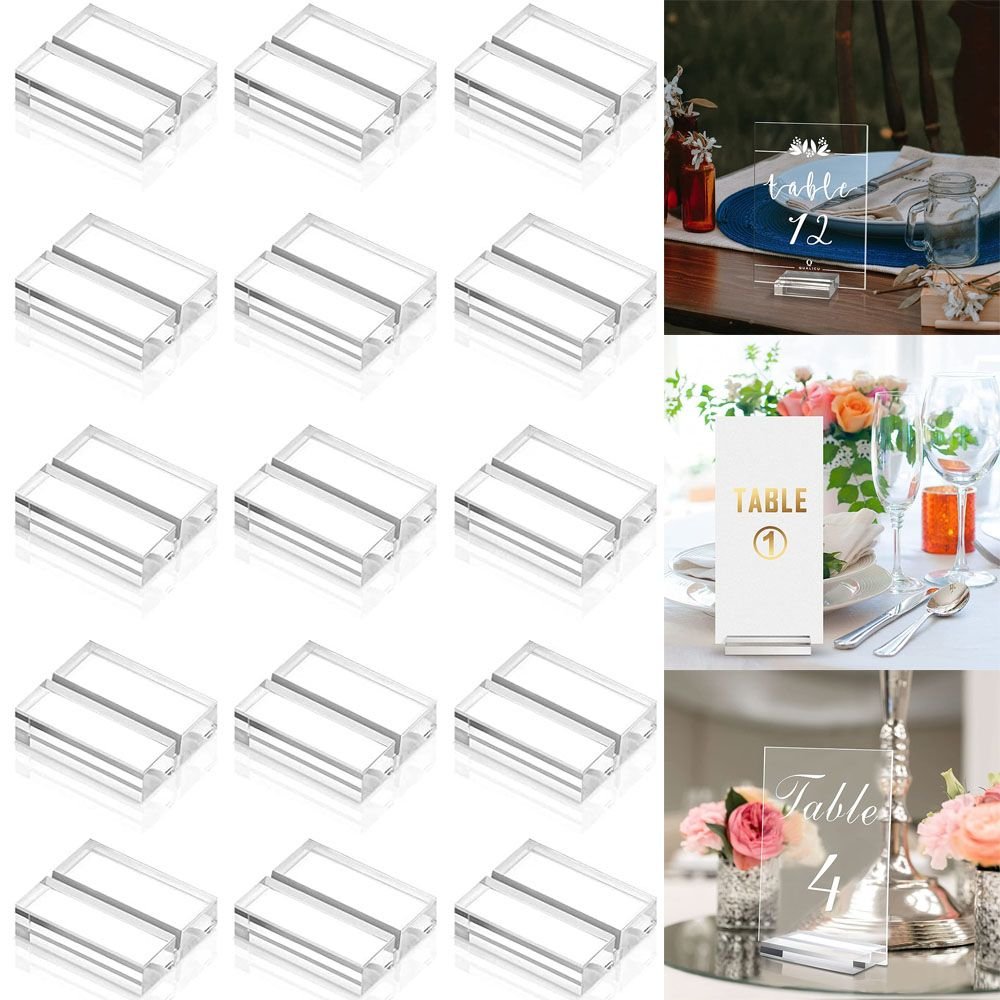 acrylic bracket wedding logo bracket with card slot card Acrylic Stands Place for menu, conference, table number, ph
