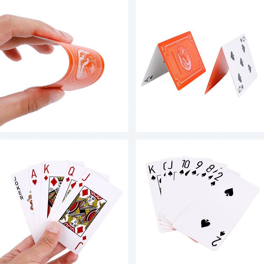 Classical Eco-friendly Durable 54 Poker Card Recyclable Luxury Custom Logo Game Poker Paper Playing Cards Front And Back