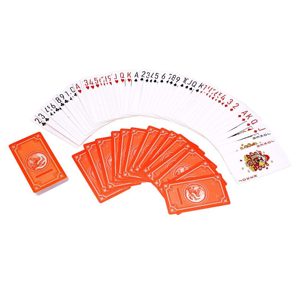 Classical Eco-friendly Durable 54 Poker Card Recyclable Luxury Custom Logo Game Poker Paper Playing Cards Front And Back