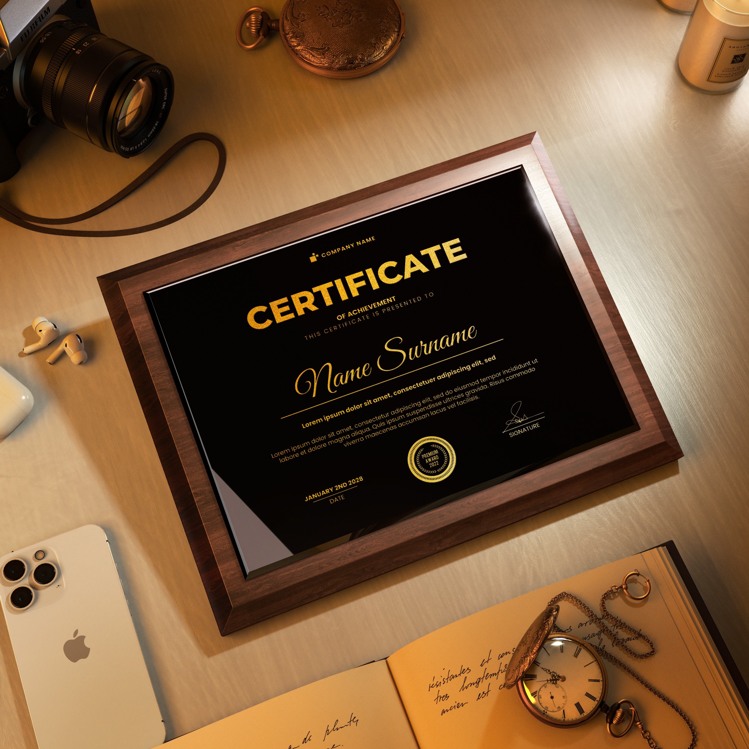 Black crystal panel wood floor can be placed can be hung plaque plate custom license plate identification card honor certificate