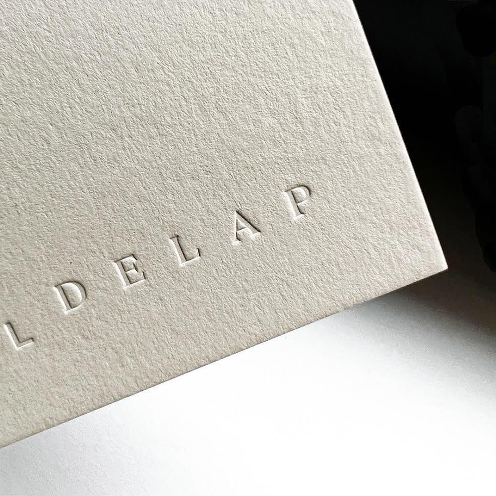 Factory Logo Blind Debossed Special Texture Paper Business card Press Paper Gift Cards