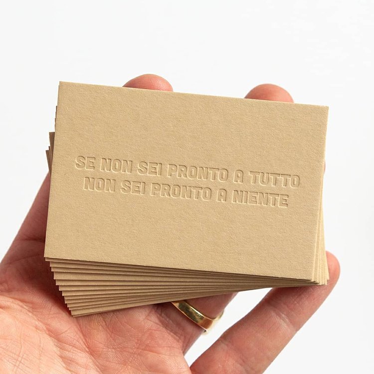 Factory Logo Blind Debossed Special Texture Paper Business card Press Paper Gift Cards