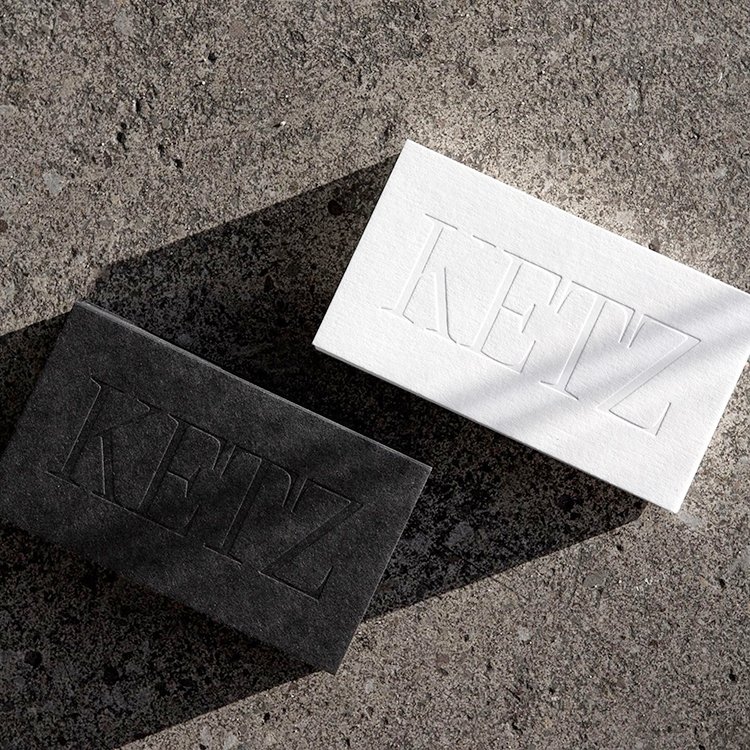 Factory Logo Blind Debossed Special Texture Paper Business card Press Paper Gift Cards