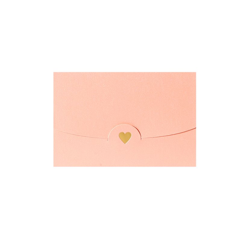Beautiful Pearl Paper Heart Decoration Mini Love Hot Foil Stamping New Style Invitation Membership Cards And Gift Envelope