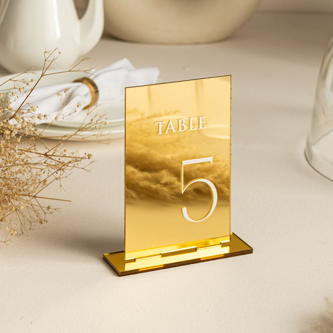 5*7 Black clear Frosted white clear rectangle arched acrylic sheets table number sign wedding place card holder