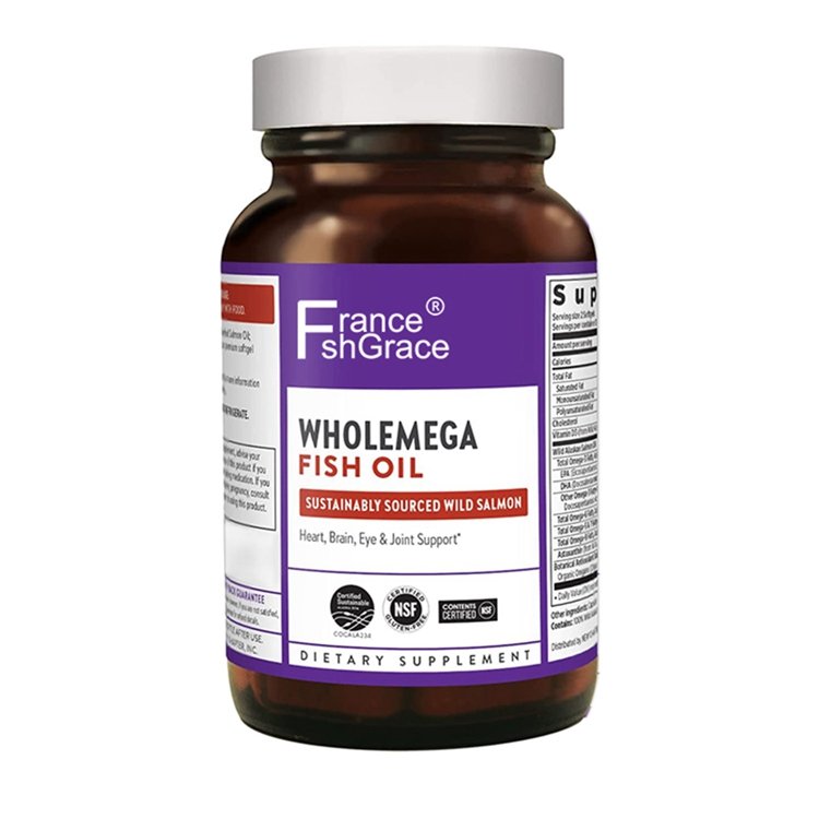 180 Softgels Whole Fish Oil Dietary Supplement Made With Non-Gmo Project Verified Salmon Oil With Naturally Sourced Vitamin D3