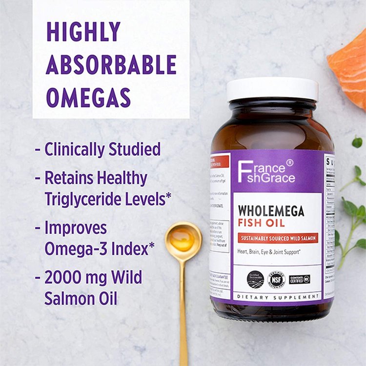 180 Softgels Whole Fish Oil Dietary Supplement Made With Non-Gmo Project Verified Salmon Oil With Naturally Sourced Vitamin D3