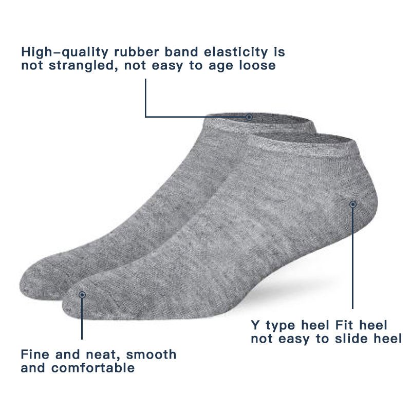 2024 Summer Wholesale Anti Slip Low Cut No Show Invisible Socks Women Black white gray Socks With LOGO