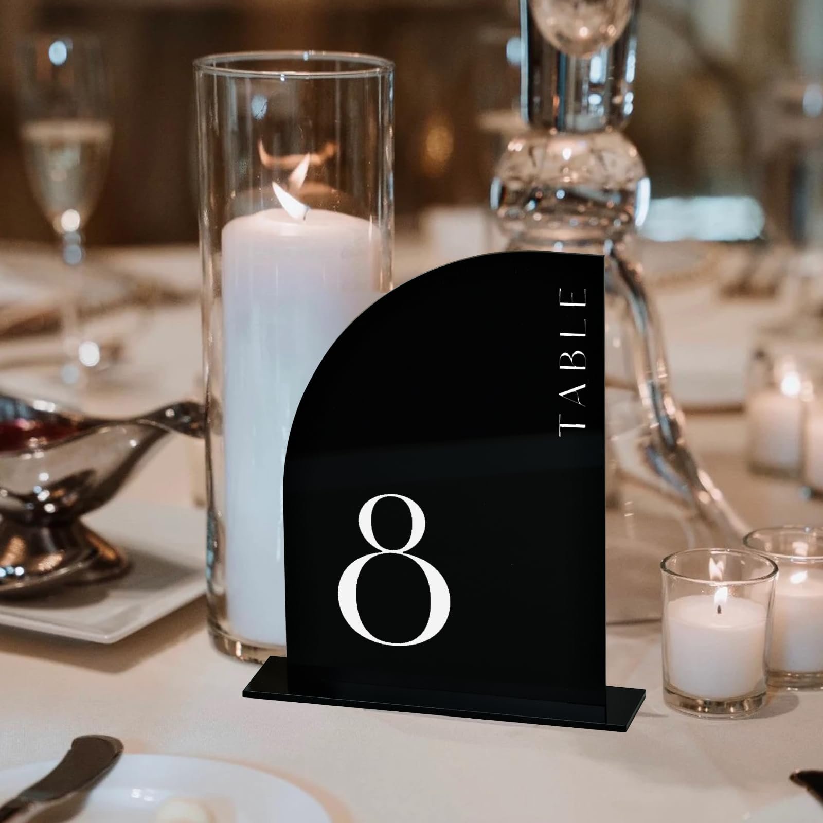 Custom 5x7 Inch Half Arch Acrylic Blank Acrylic Table Numbers DIY Wedding Table Numbers for Wedding Table Sign
