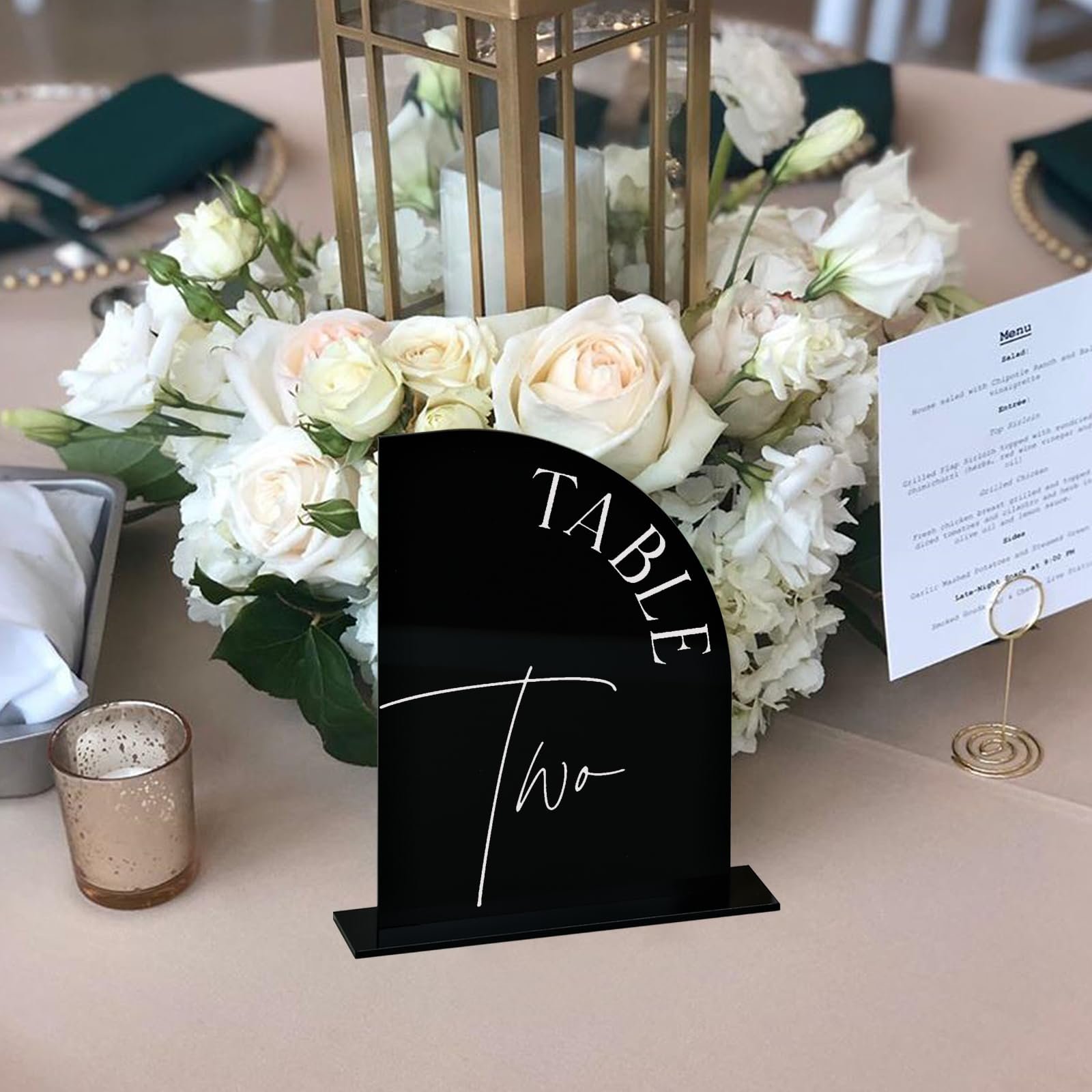 Custom 5x7 Inch Half Arch Acrylic Blank Acrylic Table Numbers DIY Wedding Table Numbers for Wedding Table Sign