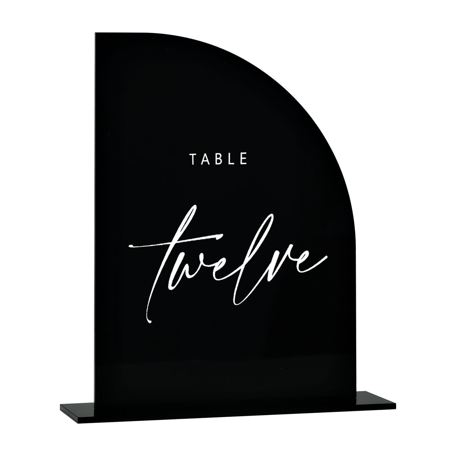 Custom 5x7 Inch Half Arch Acrylic Blank Acrylic Table Numbers DIY Wedding Table Numbers for Wedding Table Sign