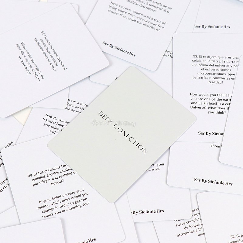 Full Color Deep Connection Affirmation Card Deck Printing Custom Your Own Design Custom Card Game With Box