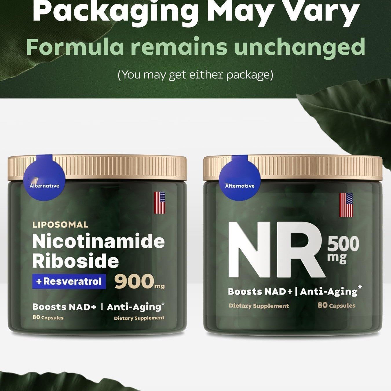 OEM Nicotinamide Riboside Resveratrol 80 Capsules 900mg Boosts NAD+ Booster Anti Aging Cell Booster NAD Dietary Supplement