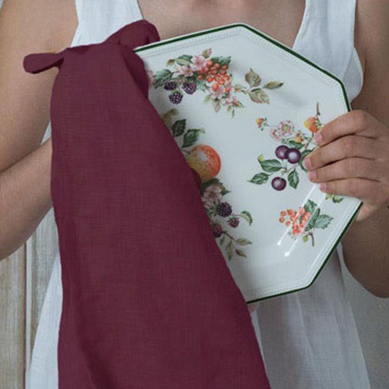 Custom Place Mats 100% Linen Fabric Ruffle Napkins For Kitchen Support Custom Various Colors For Choice