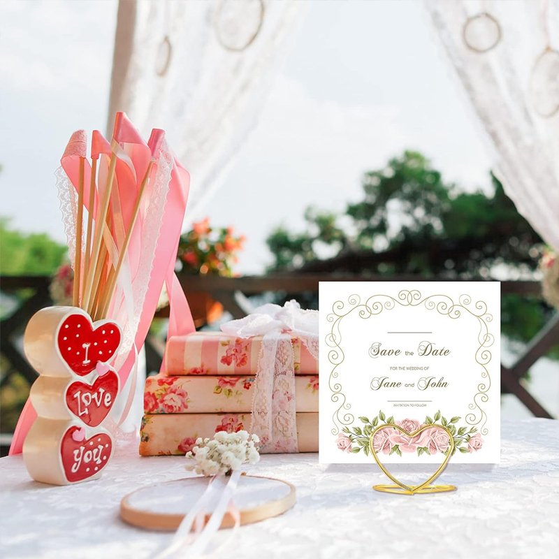Wholesale Gold Place Setting Holder Table Number Name Card Holder Metal Photo Picture Clip Card Display Stand for Wedding Party
