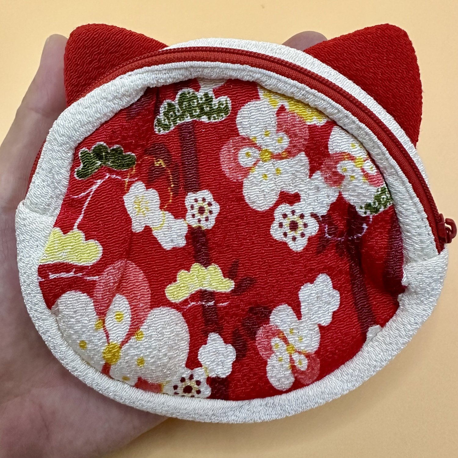 Classic Fashion Design Round Zipper Secure Card Wallet Cute Japanese Style Cat Unisex Coin Purse