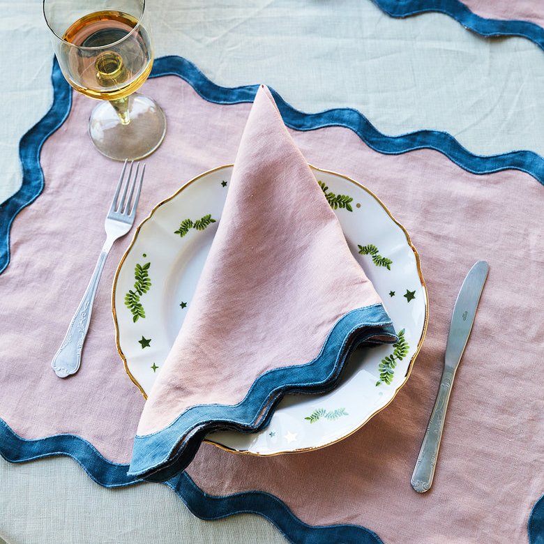 Cloth Table Place Mats linen napkins checkered linen napkins customized pattern logo cotton polyester placemat