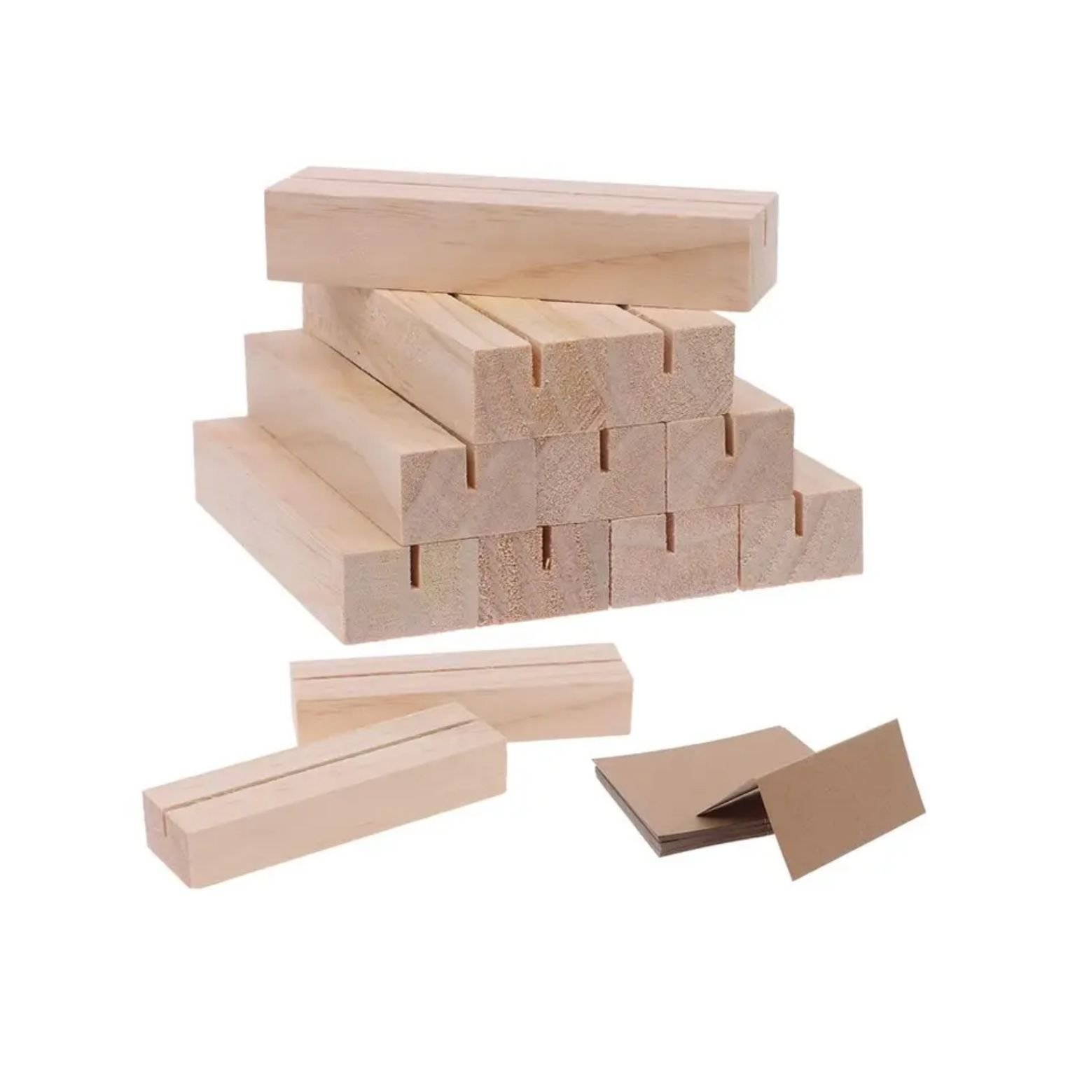 Display Wooden Product for Price Label Wood Wedding Place Card Holders