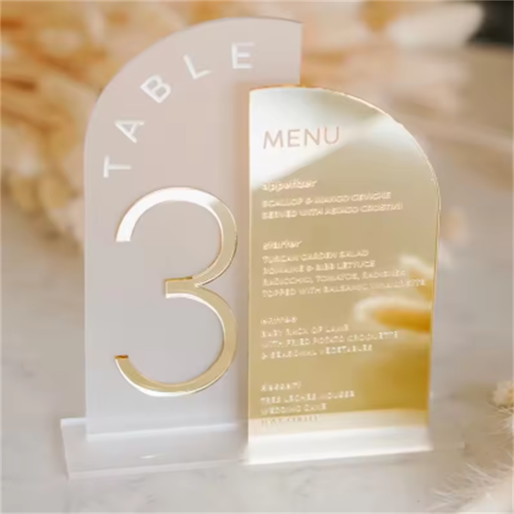 Clear Arch Acrylic Sign stand Acrylic Wedding Blank table name card number holder place cards and table numbers