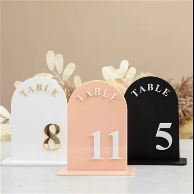 Clear Arch Acrylic Sign stand Acrylic Wedding Blank table name card number holder place cards and table numbers