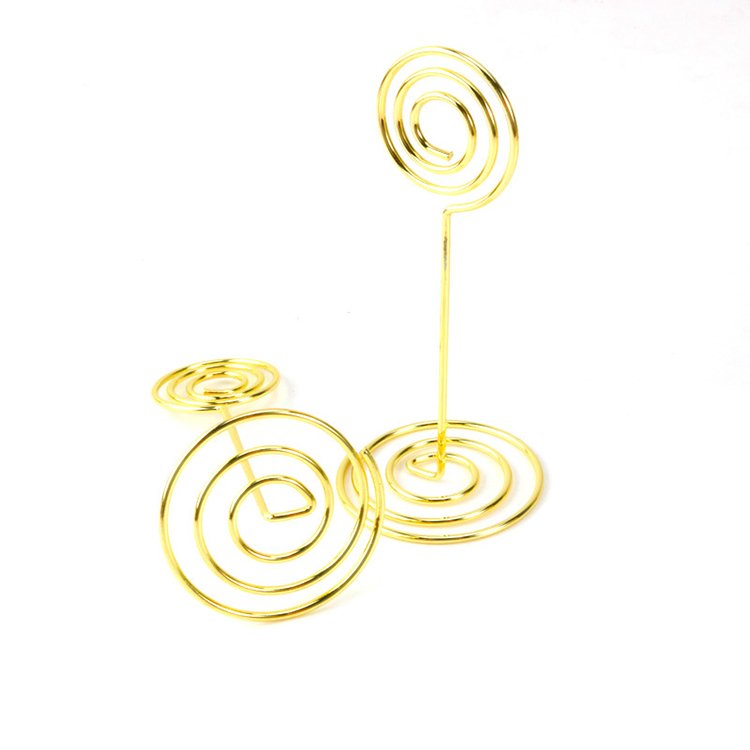 Gold Color metal wedding Table Number Holder Stand Place Card Holder for Wedding Party Office Paper Memo Menu Note Clips