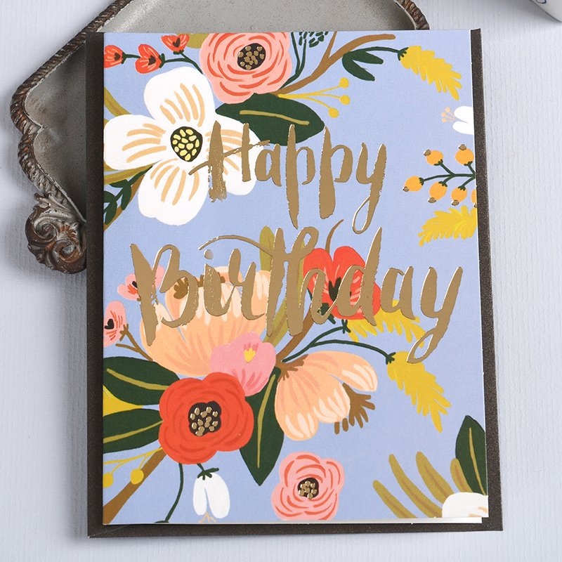Custom Printed Elegant Gold Hot Stamping Matt Paper Tag Offset Printing New Year 'Thank You' Greeting Cards