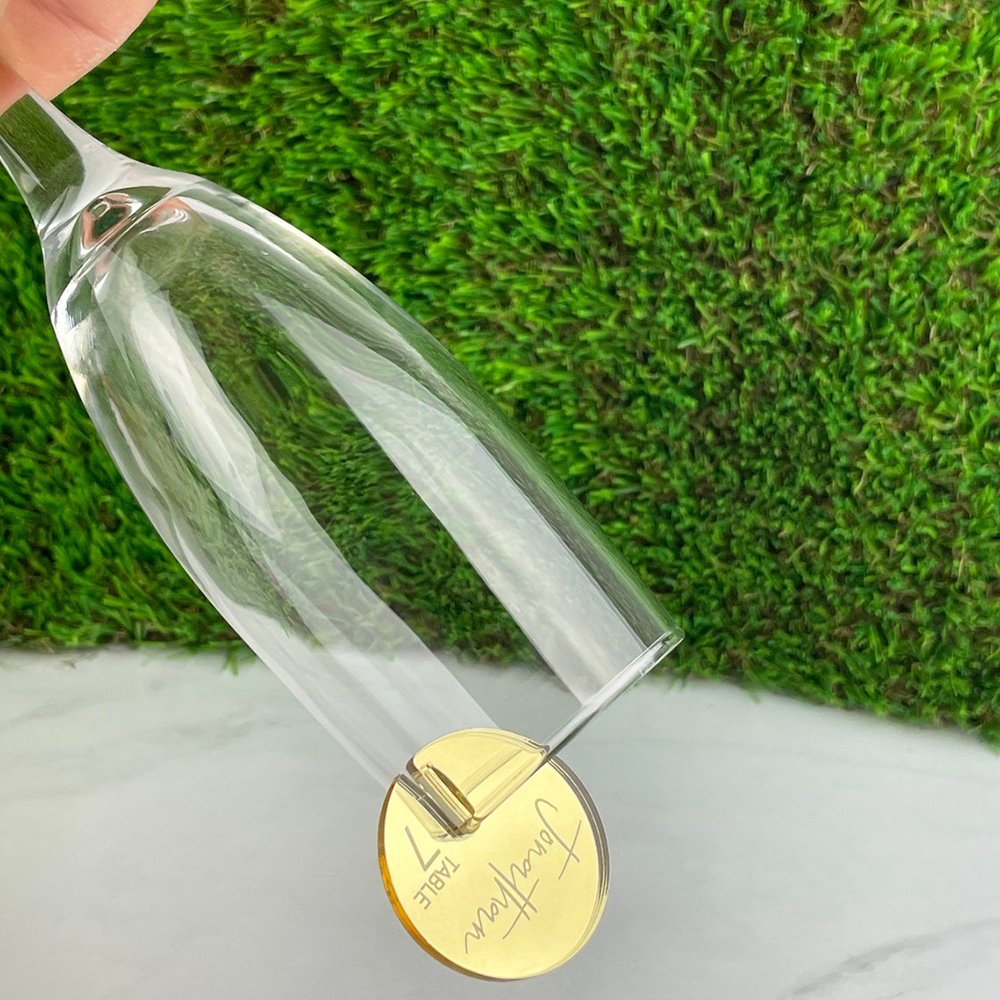 Gold Mirror Acrylic Drink Tag Acrylic Wedding Bar Drink Tags Engraved Place Card Acrylic Cocktail Drink Marker