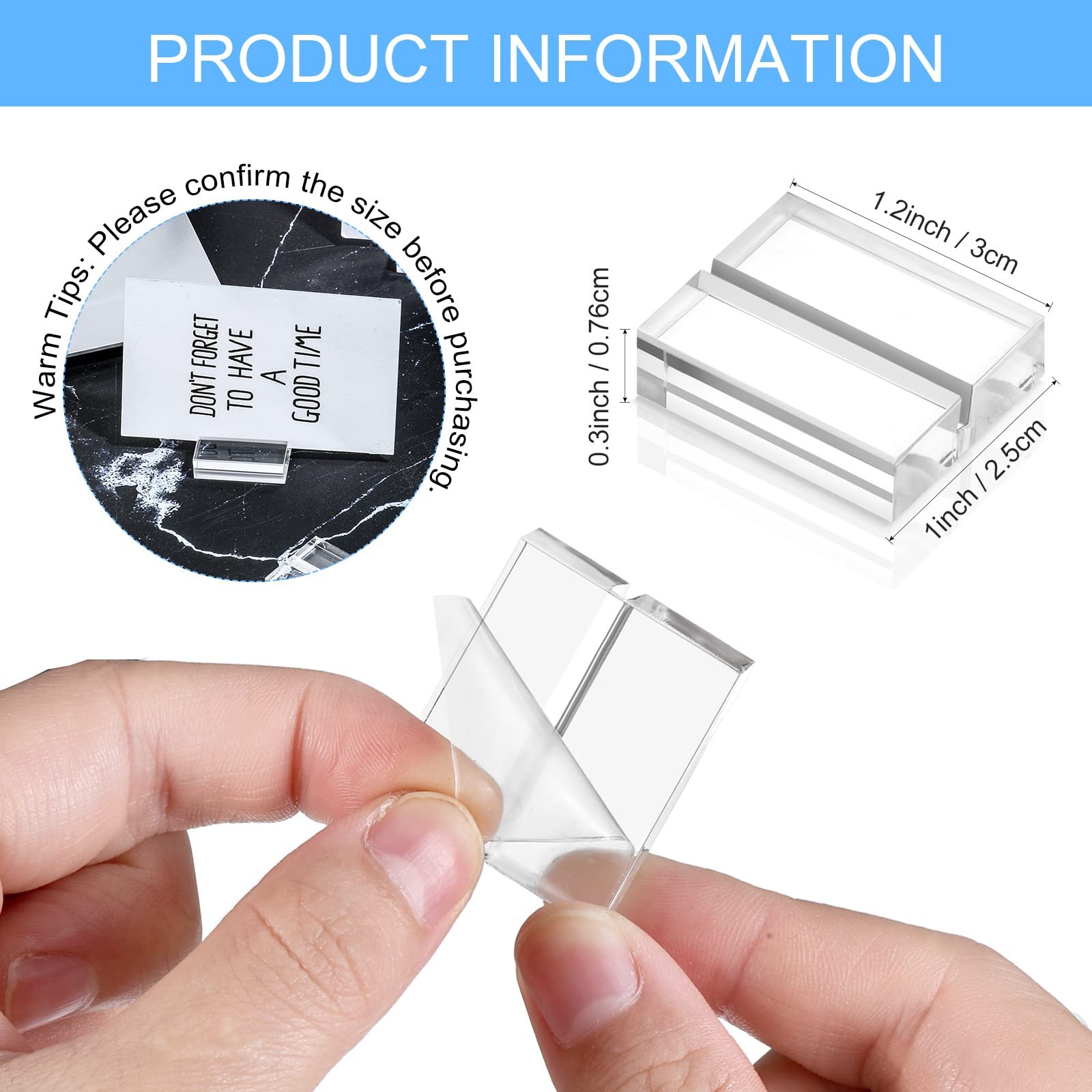 Factory wholesale Acrylic Name Card Holder Table Number Wedding Sign Holders Card Display Stand for party supplies centerpieces