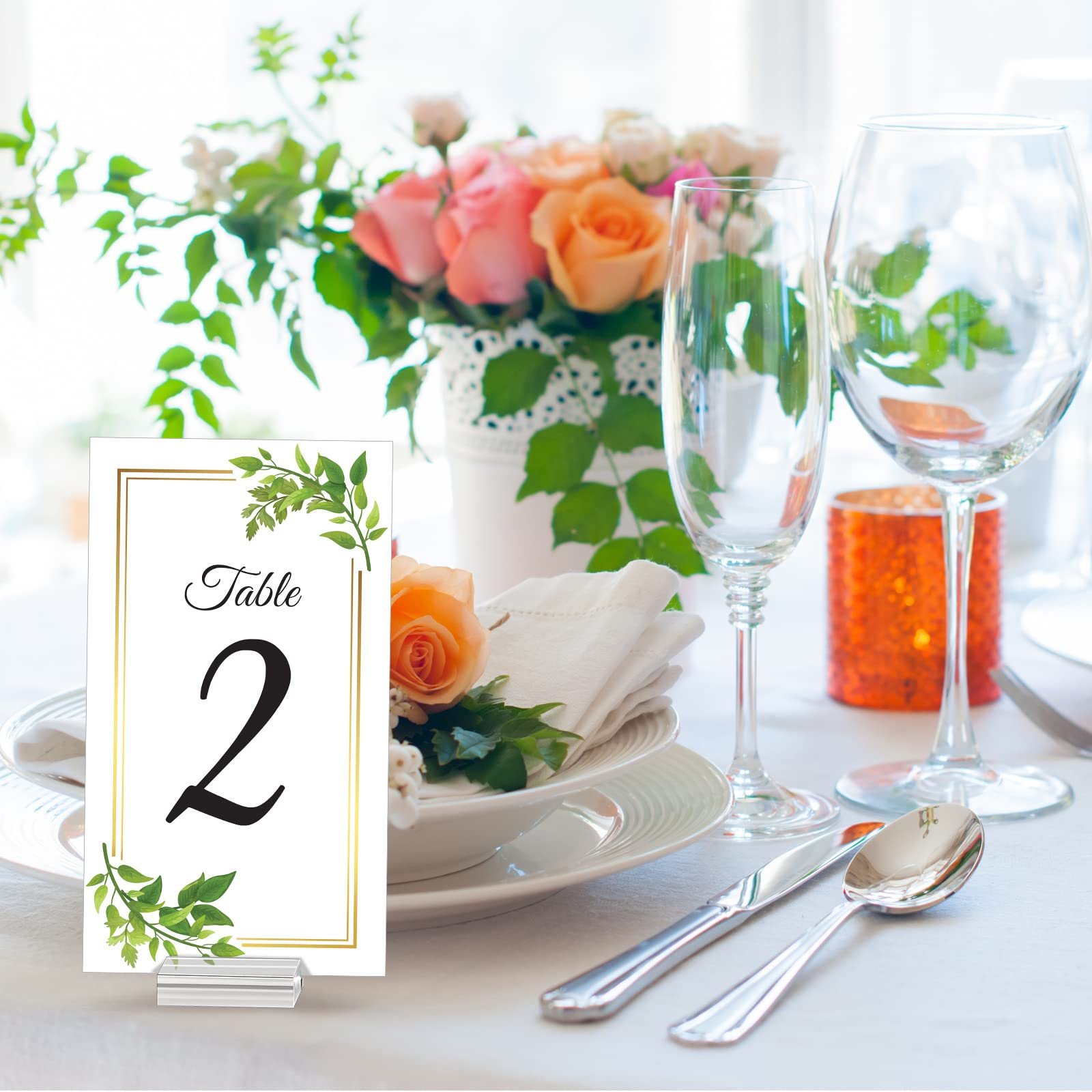 Factory wholesale Acrylic Name Card Holder Table Number Wedding Sign Holders Card Display Stand for party supplies centerpieces