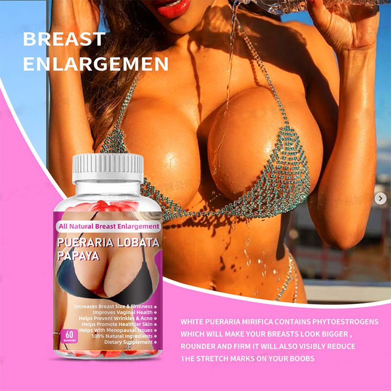Natural Pueraria Lobata Papaya Gummy Breast Enlargement Breast Care Lifting And Firming Butt Enhancement Gummies