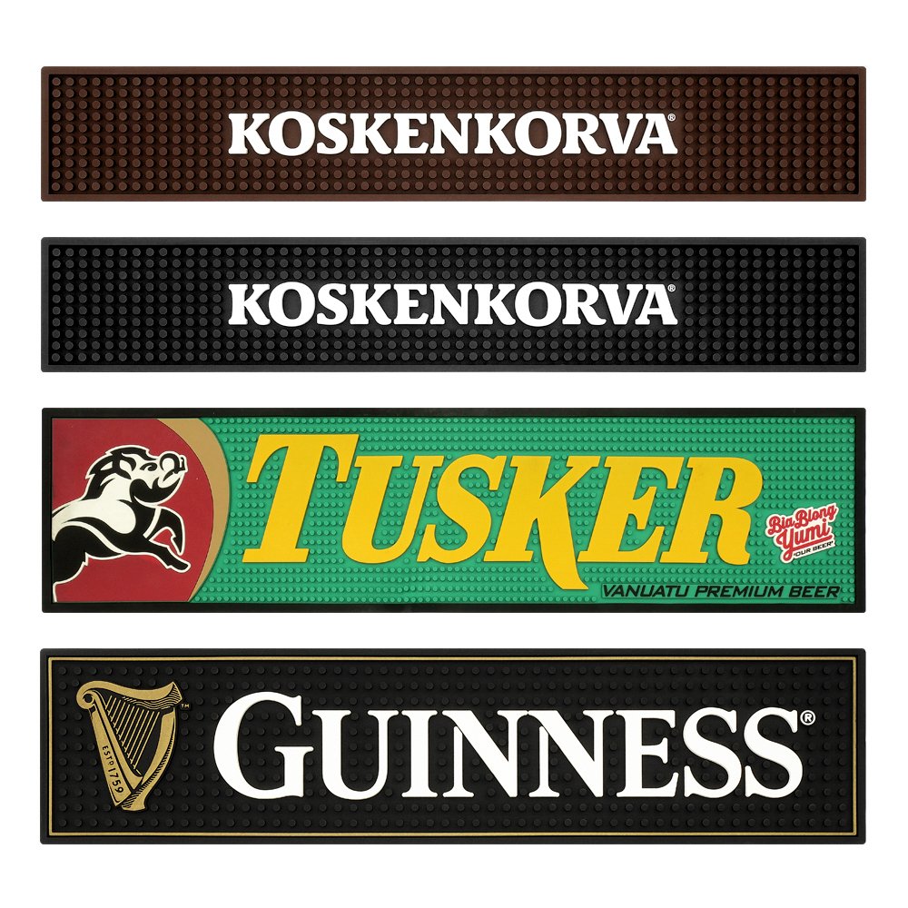 Coffee Bar Mat 3D Cocktail Beer Mats Bar Accessories Spill Matcustom Soft PVC Bar Mat Rubber With Logo