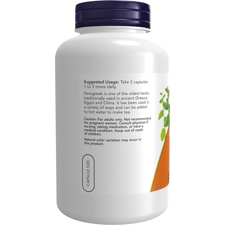 Herbal Supplement 250 Veg Capsules Fenugreek Trigonella foenum-graecum 500 mg