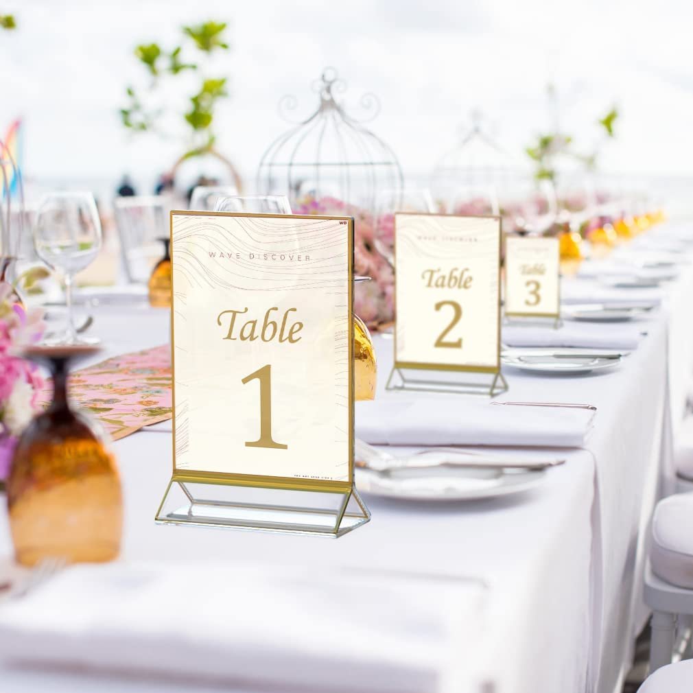 Nicro Vintage Table Centerpieces Party Supplies Place Card Blank DIY Luxury Clear Acrylic Wedding Table Number Holder Stand Sign