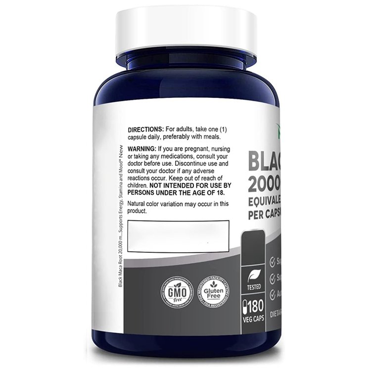 Blackmaca 160 Capsules Dietary Supplement Maxstrength Pure Potent Dietary Supplement