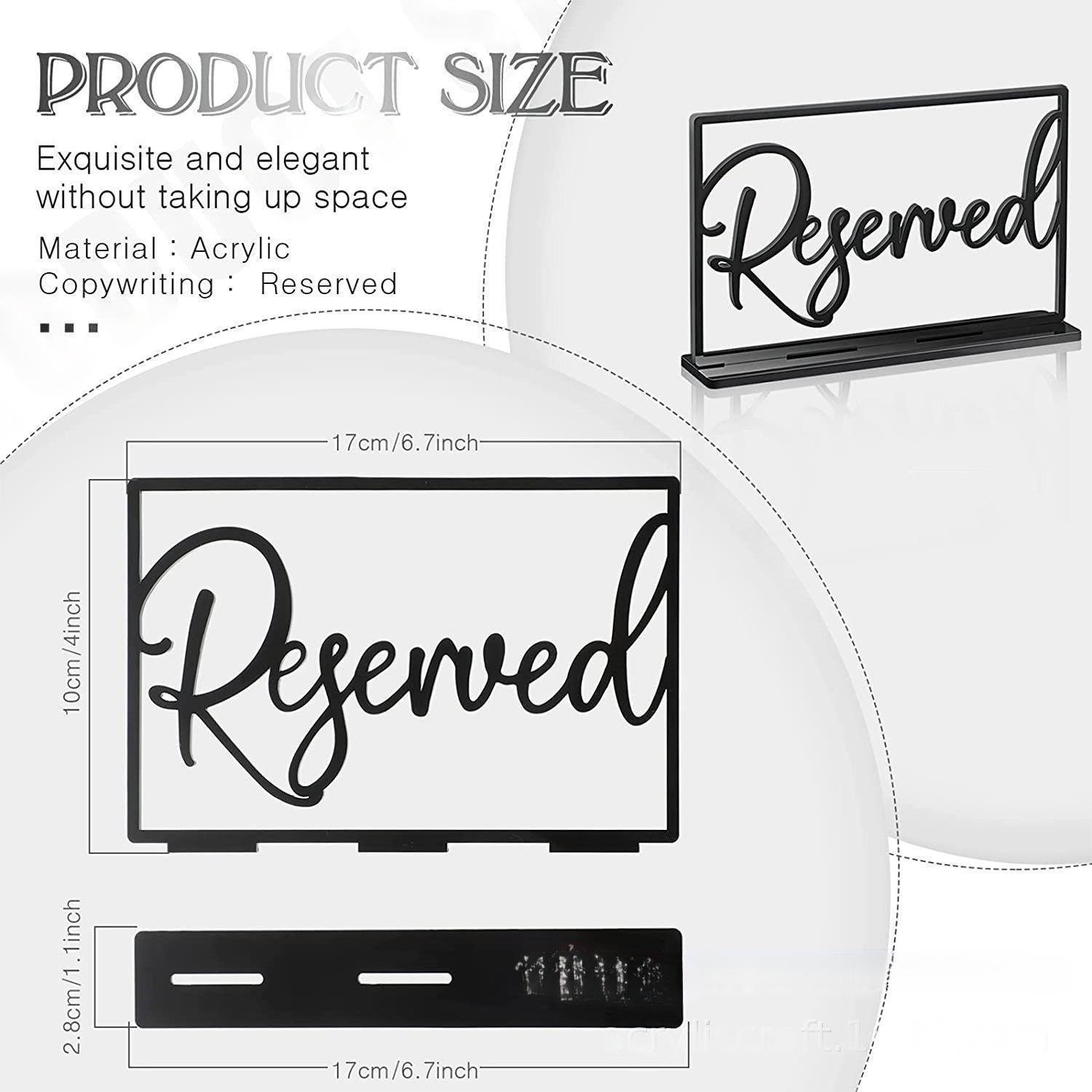 Classic Design Luxury Table Number Sign Card Holder Acrylic Wedding Party Reserved Table Signs