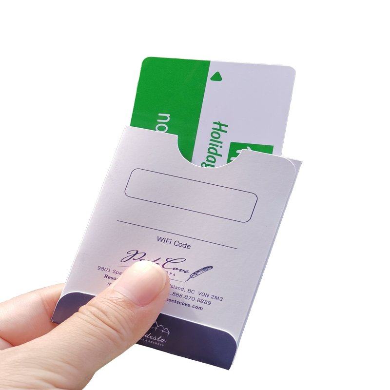 Custom Size Place Gift Hotel Member Credit Card Sleeve Envelope Holder