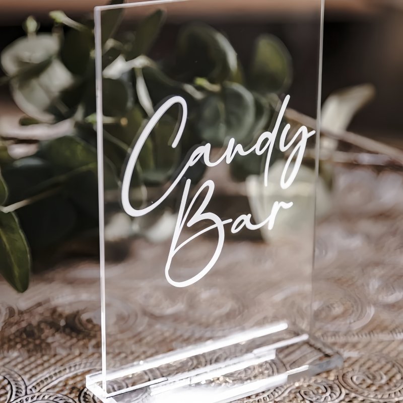 Custom Rectangular Acrylic Card Clear Blank Acrylic Table Place Cards
