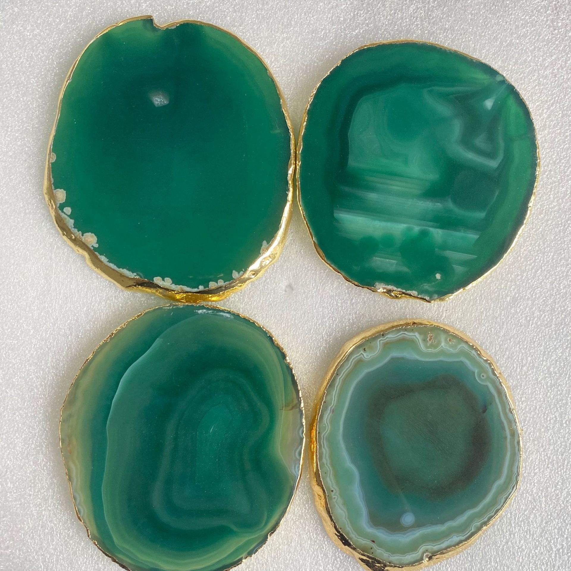 Natural Assorted Crystal Agate Slice Coaster Housewarming Gift Handmade Drink Coaster Wedding Agate Place Cards Crystal Gift