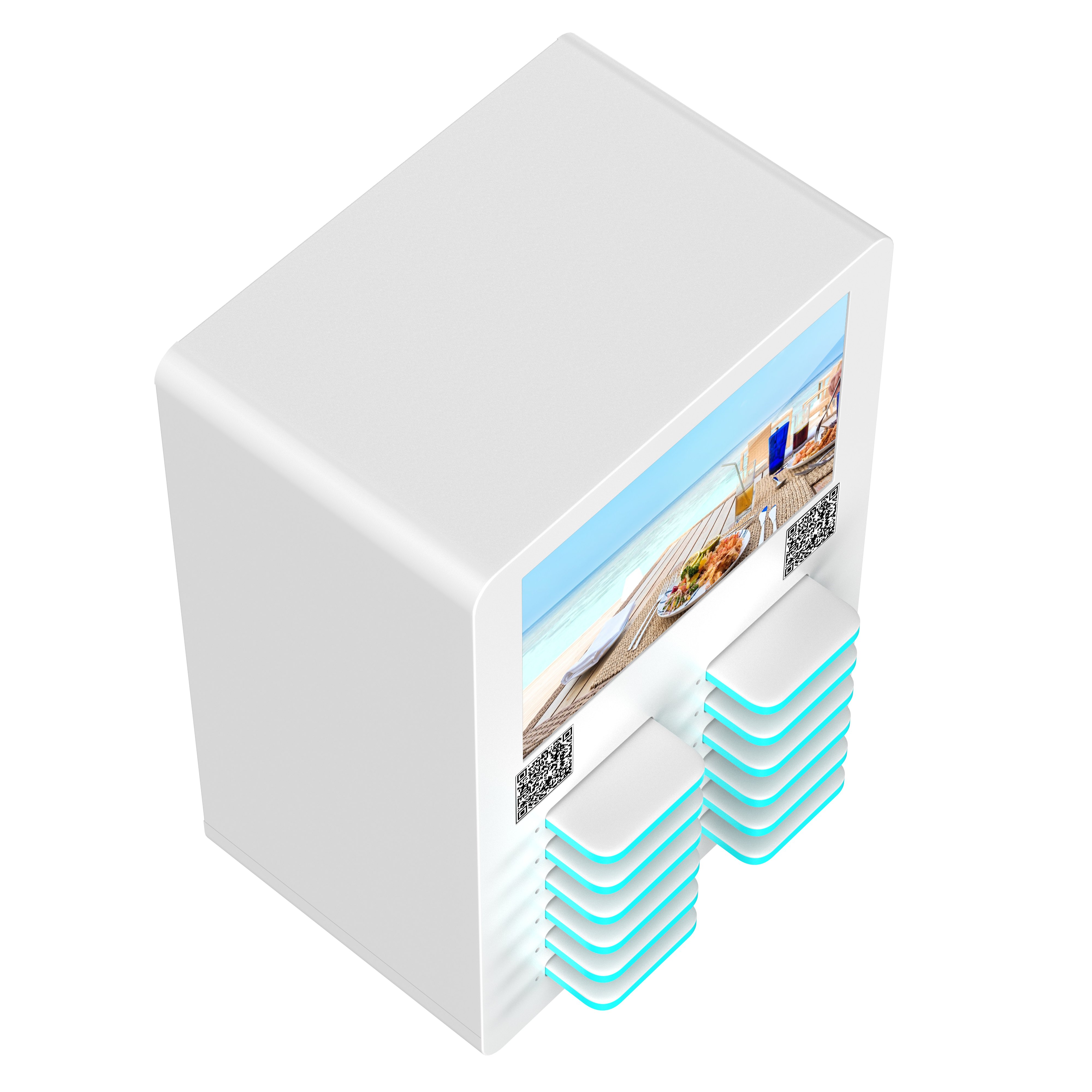 12-Slot Power Bank Rental Station with Card Reader Convenient Charging & Power Kiosk